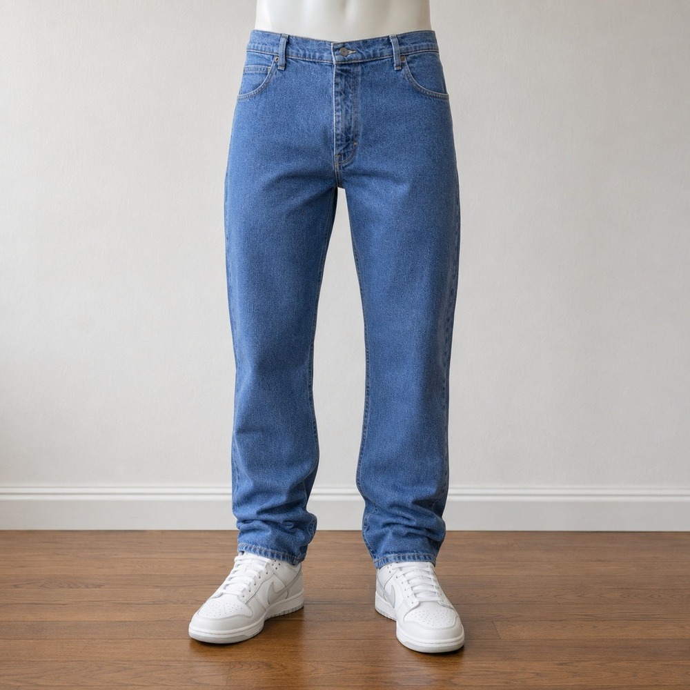 Wrangler Five Star Premium Regular Fit Flex Jeans Mens 40x32 Medium Wash Blue